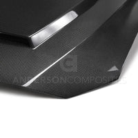 Anderson Composites 2018 Ford Mustang Super Snake Double Sided Carbon Fiber Hood - Burkken Auto Parts