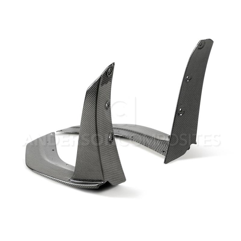 Anderson Composites 2020 Ford Mustang/Shelby GT500 Carbon Fiber Front Splitter Wickers - Burkken Auto Parts