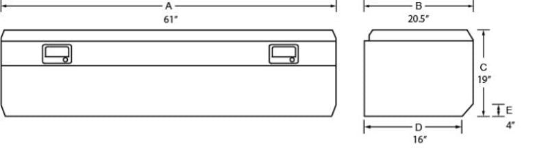 Tradesman Steel Flush Mount Truck Tool Box (60in.) - White - Burkken Auto Parts