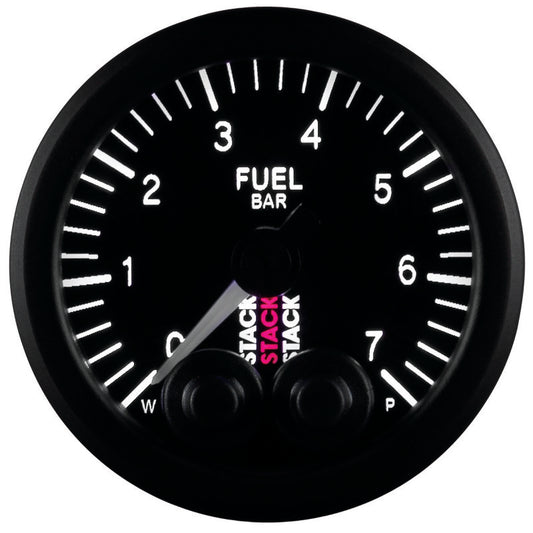 Autometer Stack 52mm 0-7 Bar M10 Male Pro-Control Fuel Pressure Gauge - Black - Burkken Auto Parts