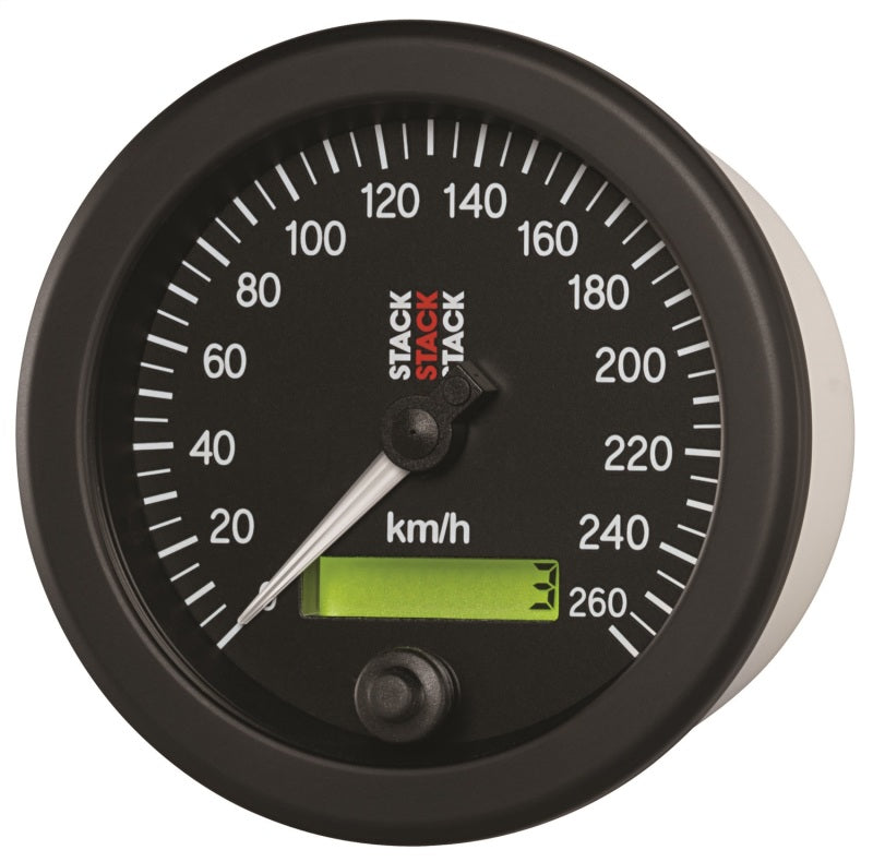 Autometer Stack 88mm 0-260 KM/H Electronic Speedometer - Black - Burkken Auto Parts