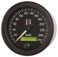 Autometer Stack 88mm 0-260 KM/H Electronic Speedometer - Black - Burkken Auto Parts