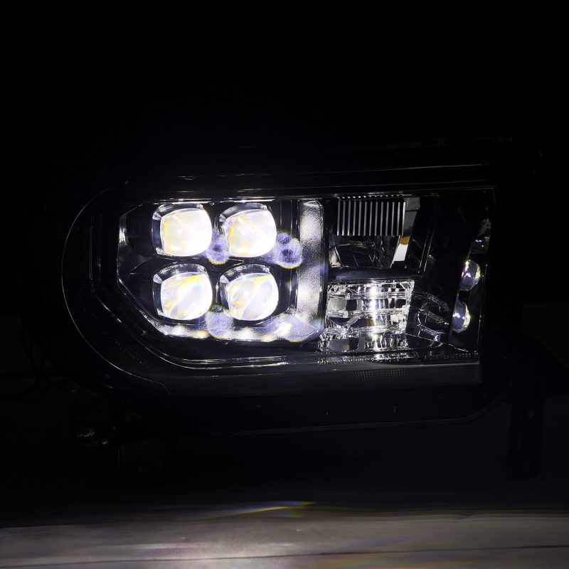 AlphaRex 07-13 Toyota Tundra NOVA LED Proj Headlights Alpha-Black w/Activ Light/Seq Signal/DRL - Burkken Auto Parts