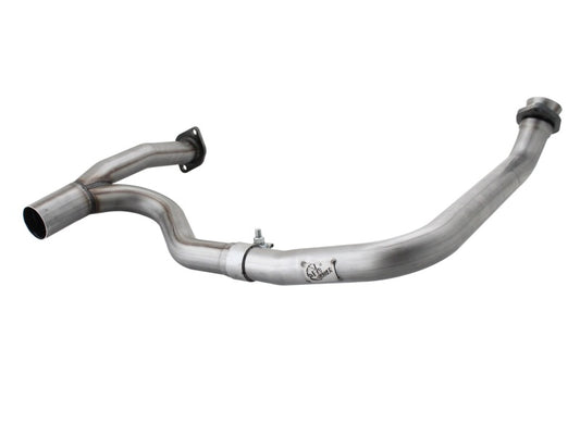 aFe Power Twisted Steel Y-Pipe Stainless Steel 2.5in 12-14 Jeep Wrangler V6 3.6L - Burkken Auto Parts
