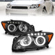 ANZO 2005-2010 Scion Tc Projector Headlights w/ Halo Black (CCFL) - Burkken Auto Parts