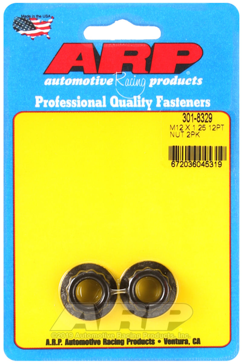 ARP M12 x 1.25 16mm socket 12pt Nut Kit (Pack of 2) - Burkken Auto Parts