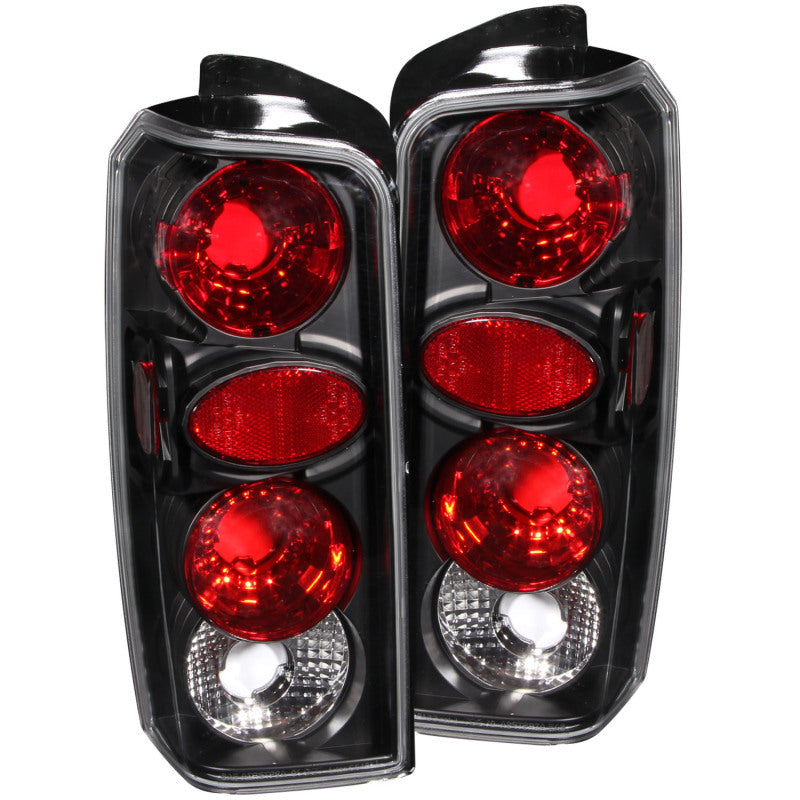 ANZO 1997-2001 Jeep Cherokee Taillights Black - Burkken Auto Parts