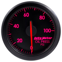 Autometer Airdrive 2-1/6in Oil Pressure Gauge 0-100 PSI - Black - Burkken Auto Parts