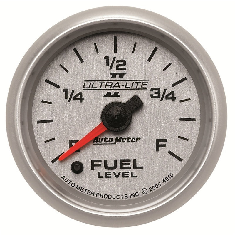 Autometer Ultra-Lite II 2-1/16in 0-280 Ohm Programmable Fuel Level Gauge - Burkken Auto Parts