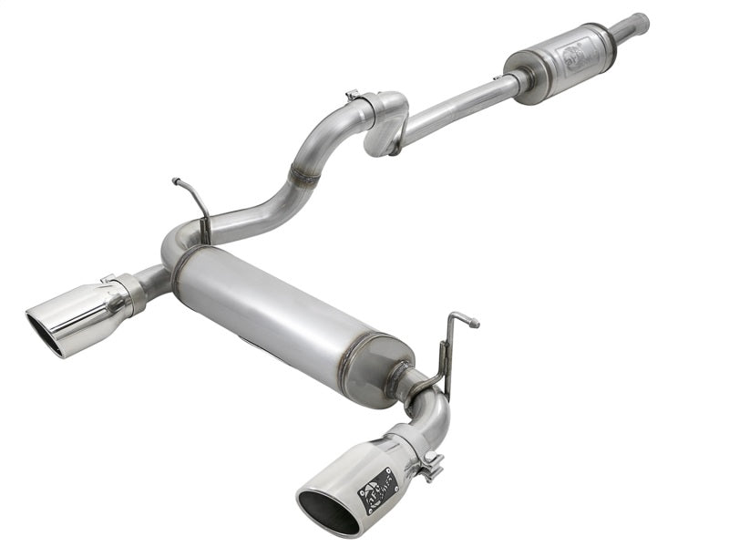 aFe Rebel Series 2.5in 409 SS Cat-Back Exhaust w/ Polished Tips 2018+ Jeep Wrangler (JL) V6 3.6L - Burkken Auto Parts