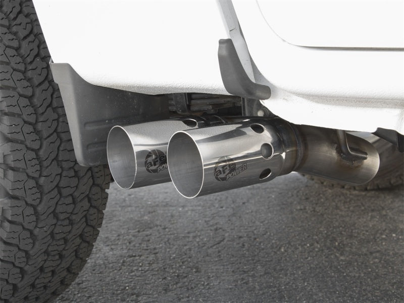 aFe Rebel Series DPF-Back 3in Side Exit SS Exhaust w/ IC Polished Tips 2016 GM Colorado/Canyon 2.8L - Burkken Auto Parts