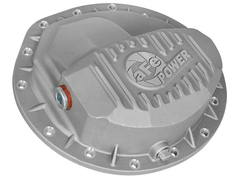 aFe Power Rear Differential Cover Raw w/Machined Fins Street Ser. 16-17 Nissan Titan XD (AAM 9.5-14) - Burkken Auto Parts