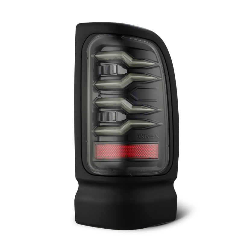 AlphaRex 94-01 Dodge Ram 1500/2500/3500 LUXX-Series LED Tail Lights - Alpha-Black - Burkken Auto Parts
