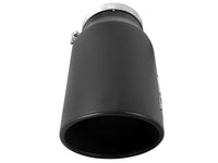 aFe POWER MACH Force-Xp 5in 304 Stainless Steel Exhaust Tip 5In x 7Out x15Lin Bolt-On Right-Blk - Burkken Auto Parts