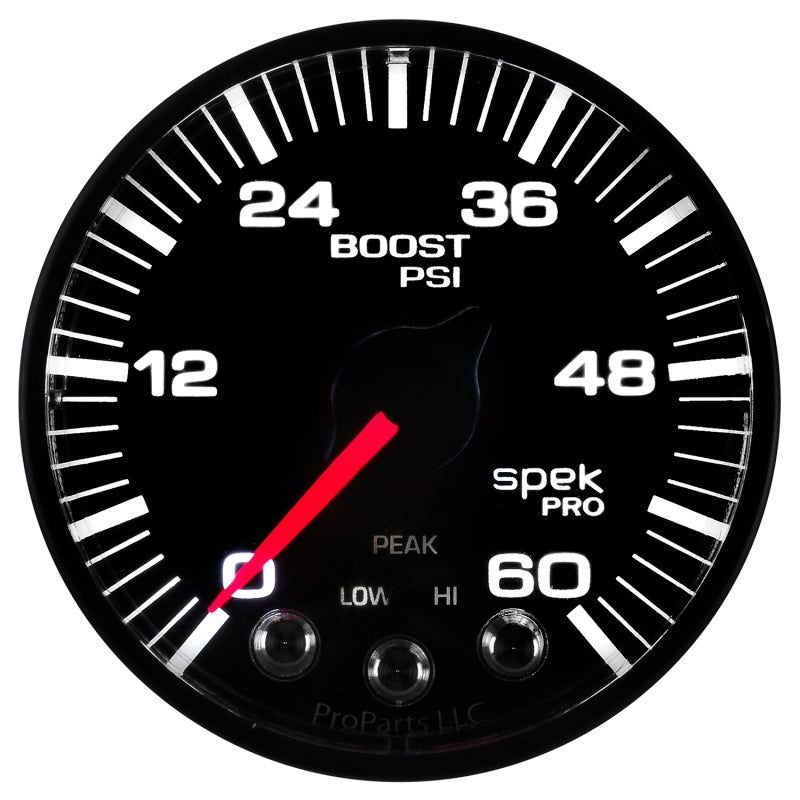 Autometer Spek-Pro 52.4mm 0-60 PSI Digital Stepper Motor Boost Gauge - Burkken Auto Parts
