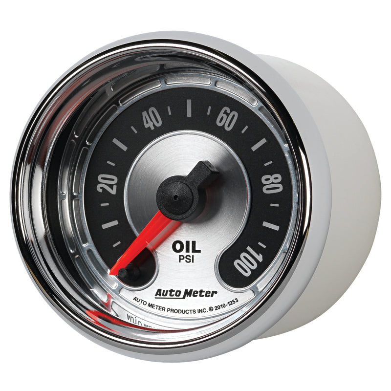 Autometer American Muscle 52mm Full Sweep Electric 0-100 PSI Oil Pressure Gauge - Burkken Auto Parts