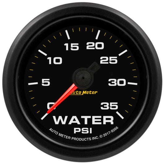 Autometer Extreme Environment 2-1/16in 35PSI Water Pressure Gauge w/ Warning - Burkken Auto Parts