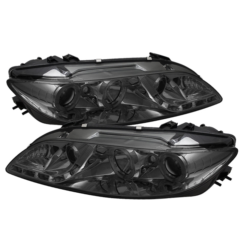 Spyder Mazda 6 03-05 With Fog Lights Projector Headlights LED Halo DRL Smke PRO-YD-M603-FOG-DRL-SM - Burkken Auto Parts
