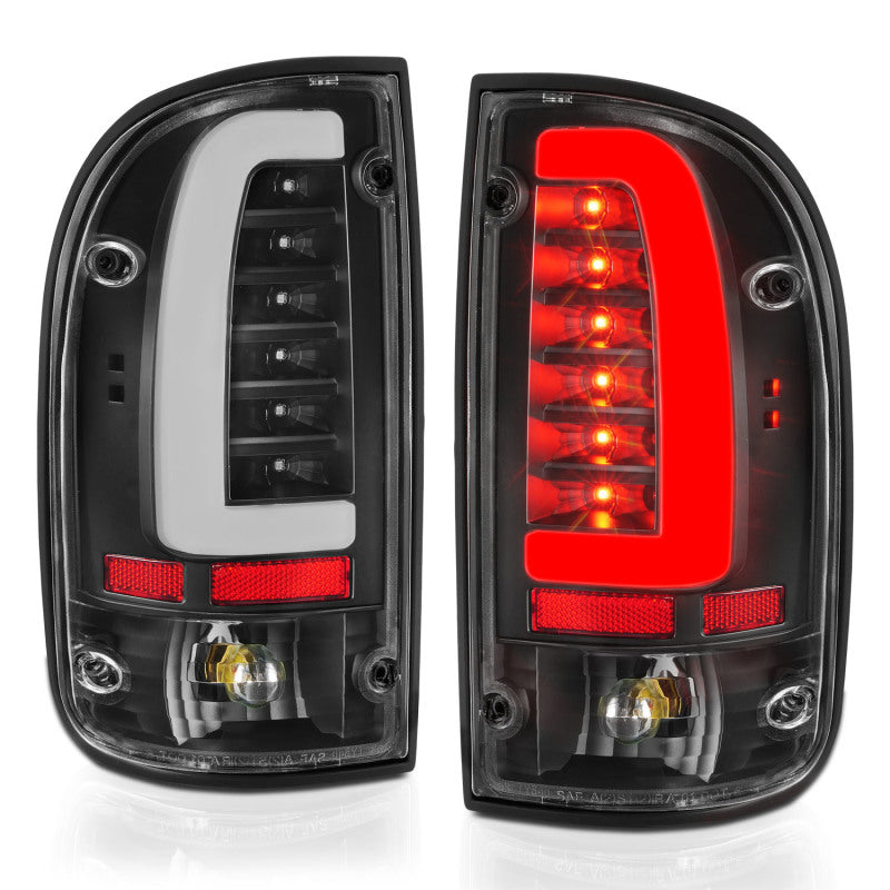ANZO 95-00 Toyota Tacoma LED Taillights Black Housing Clear Lens (Pair) - Burkken Auto Parts