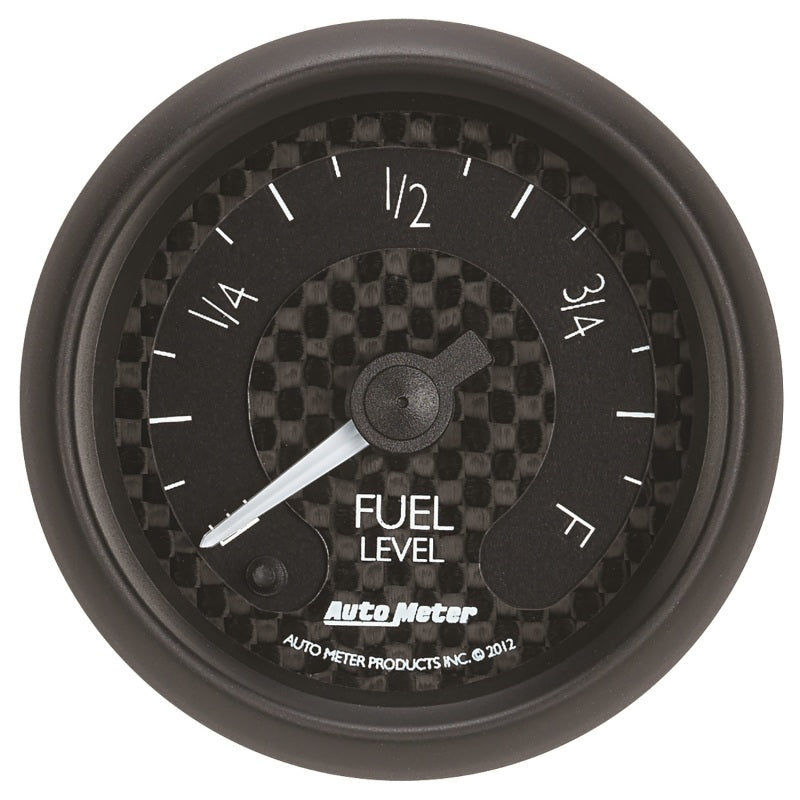 Autometer GT Series 52mm Full Sweep Electronic 0-280 ohm Fuel Level Programmable Empty-Full Range - Burkken Auto Parts