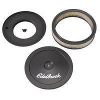 Edelbrock Air Cleaner Pro-Flo Series Round Steel Top Paper Element 10In Dia X 3 5In Black - Burkken Auto Parts
