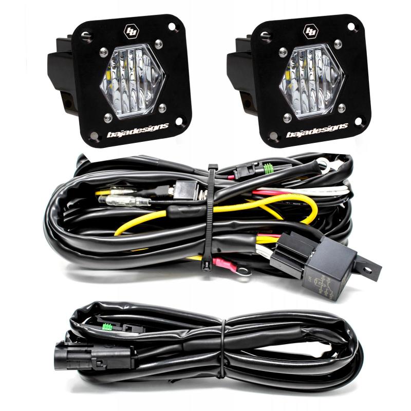 Baja Designs S1 Wide Cornering LED Light Backup Kit w/ Mounting Bracket Pair - Burkken Auto Parts