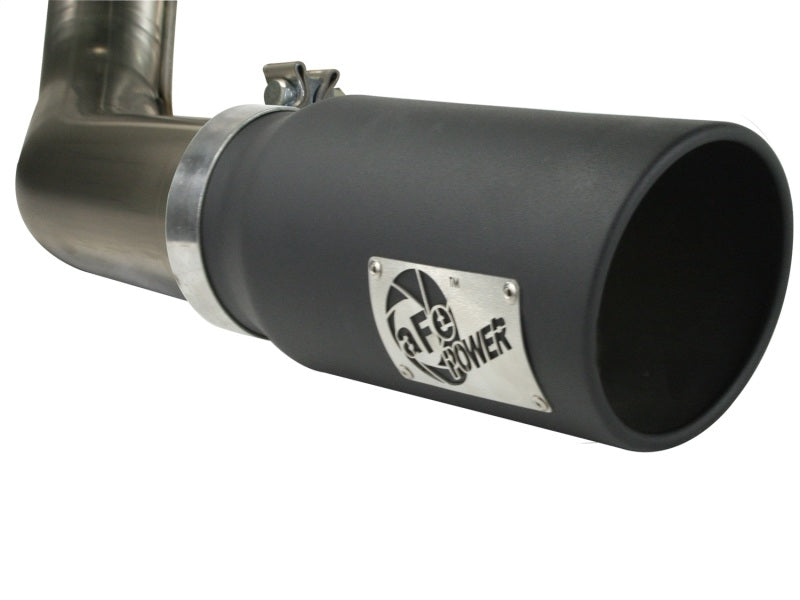 aFe MACHForce XP Exhaust Cat-Back SS-409 4in Black Tip 11-12 Ford F-150 EcoBoost V6-3.5L (tt) - Burkken Auto Parts