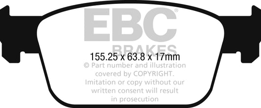 EBC 2017+ Audi A4 2.0L Turbo (B9) Greenstuff Front Brake Pads - Burkken Auto Parts