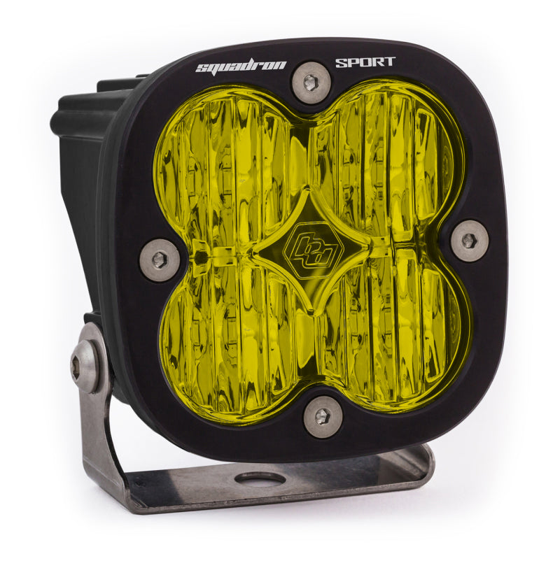 Baja Designs Squadron Sport Wide Cornering Black LED Light Pod Pattern - Amber - Burkken Auto Parts