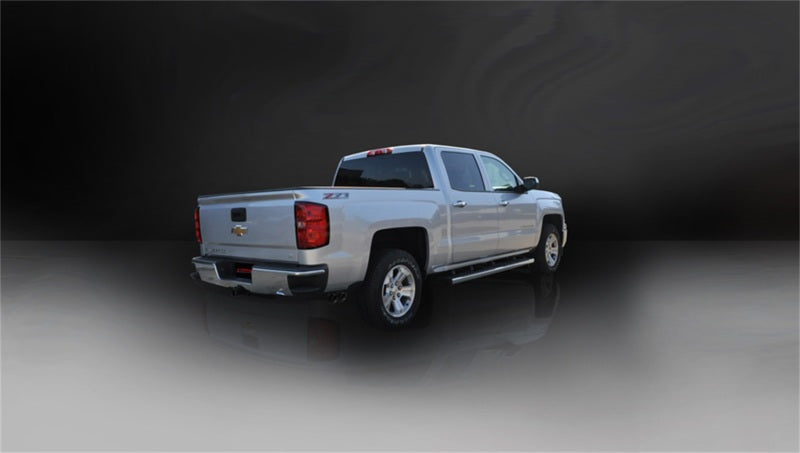 Corsa 14-19 GMC Sierra/Chevy Silv 1500 Crew Cab/Short Bed 5.3L V8 Black Sport Single Side CB Exhaust - Burkken Auto Parts