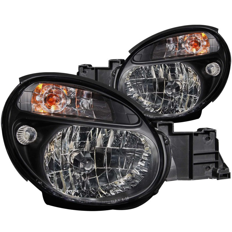 ANZO 2002-2003 Subaru Impreza Crystal Headlights Black - Burkken Auto Parts