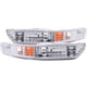 ANZO 1998-2001 Acura Integra Euro Parking Lights Chrome w/ Amber Reflector - Burkken Auto Parts