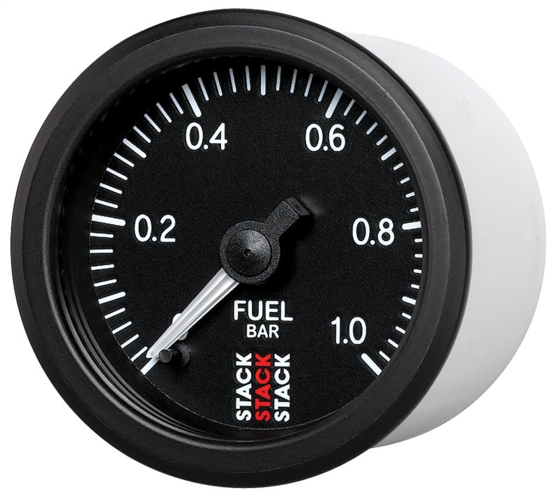 Autometer Stack 52mm 0-1 Bar M10 Male Pro Stepper Motor Fuel Pressure Gauge - Black - Burkken Auto Parts