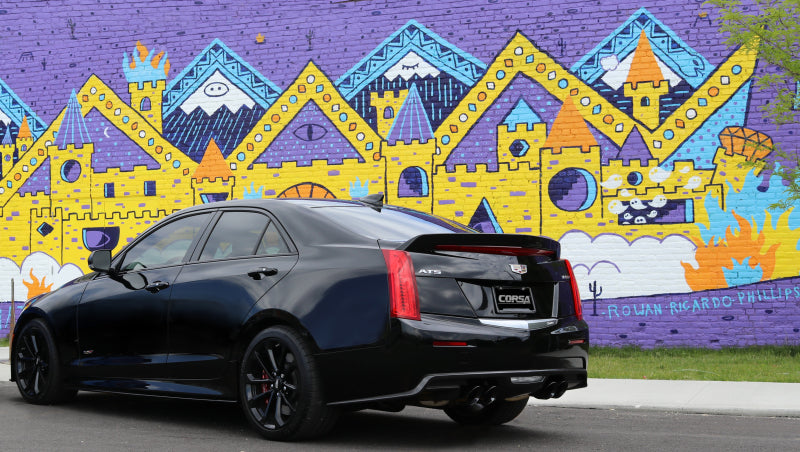 Corsa 2016-2019 Cadillac ATS-V 3.6T 4in Black Sport Axle-Back Exhaust - Burkken Auto Parts