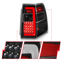 ANZO 07-17 Ford Expedition LED Taillights w/ Light Bar Black Housing Clear Lens - Burkken Auto Parts