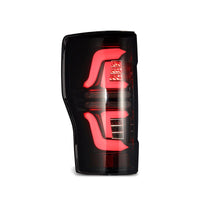 AlphaRex 17-19 Ford F250 Super Duty PRO-Series LED Tail Lights Jet Black (w/o Blind Spot Sensor) - Burkken Auto Parts