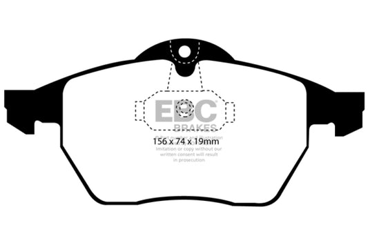 EBC 99-02 Saab 9-3 Convertible Greenstuff Front Brake Pads - Burkken Auto Parts
