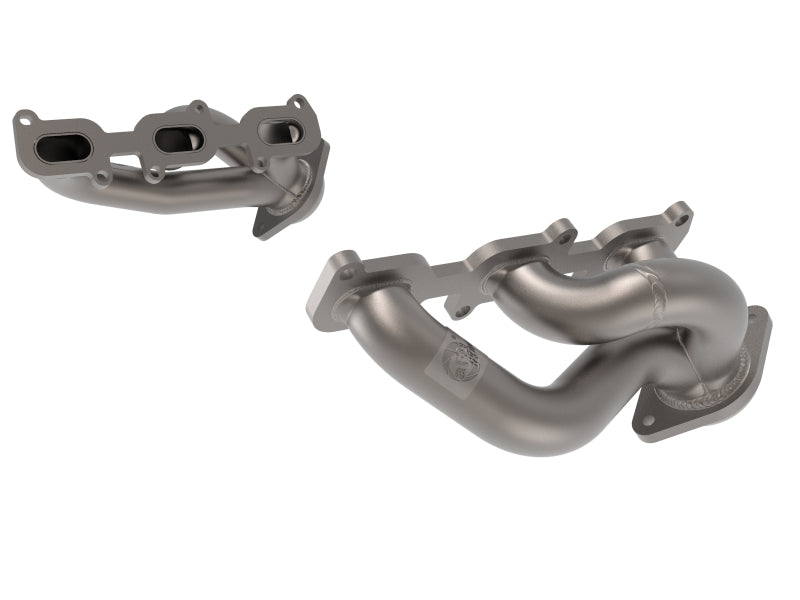 aFe Twisted Steel Shorty Header 11-17 Ford Mustang V6-3.7L - Titanium Coat Finish - Burkken Auto Parts