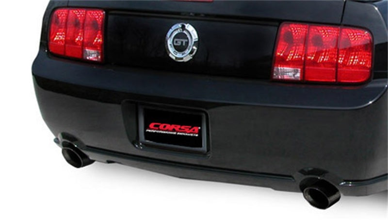 Corsa 2005-2010 Ford Mustang Shelby GT500 5.4L V8 Black Sport Axle-Back Exhaust - Burkken Auto Parts
