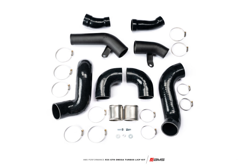 AMS Performance 2009+ Nissan R35 GTR Omega Turbo Kit 3in Lower Intercooler Pipes (Omega 9 &amp; 14) - Burkken Auto Parts