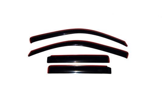AVS 02-06 Chevy Trailblazer EXT Ventvisor In-Channel Front & Rear Window Deflectors 4pc - Smoke - Burkken Auto Parts