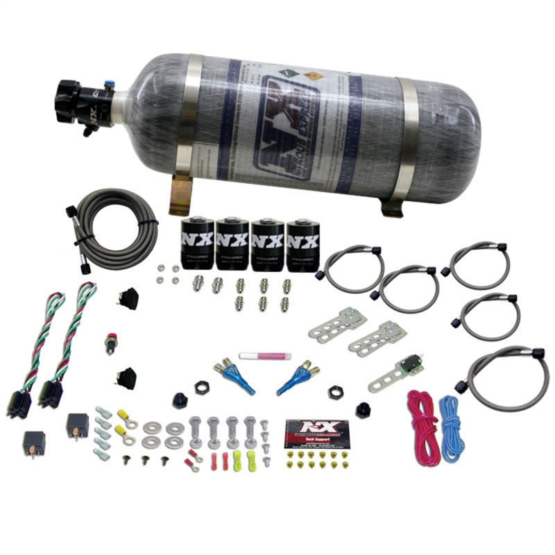 Nitrous Express GM EFI Dual Stage Nitrous Kit (50-150HP x 2) w/Composite Bottle - Burkken Auto Parts