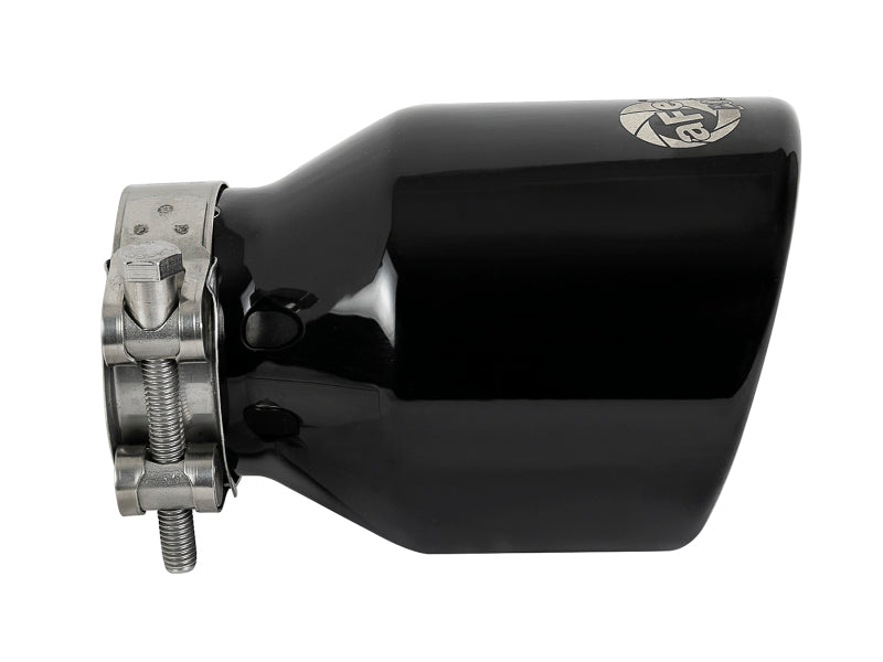 aFe MACH Force-Xp 409 SS Clamp-On Exhaust Tip 2.5in. Inlet / 4in. Outlet / 6in. L - Black - Burkken Auto Parts