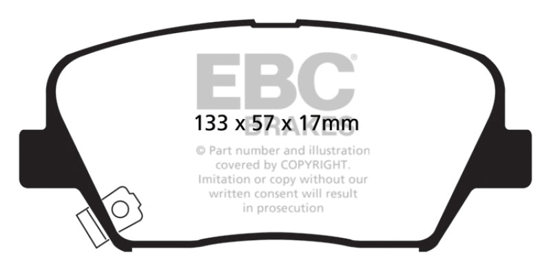 EBC 12+ Hyundai Azera 3.3 Redstuff Front Brake Pads - Burkken Auto Parts