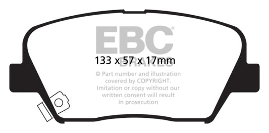 EBC 12+ Hyundai Azera 3.3 Redstuff Front Brake Pads - Burkken Auto Parts