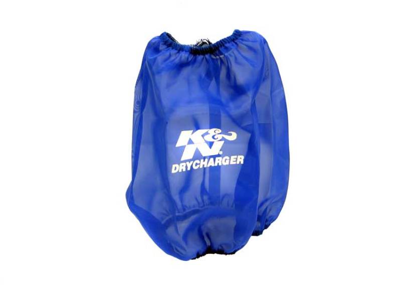 K&N Blue Drycharger Round Tapered Air Filter Wrap 5.875in Top ID / 7.5in Base ID / 8.5in Height - Burkken Auto Parts