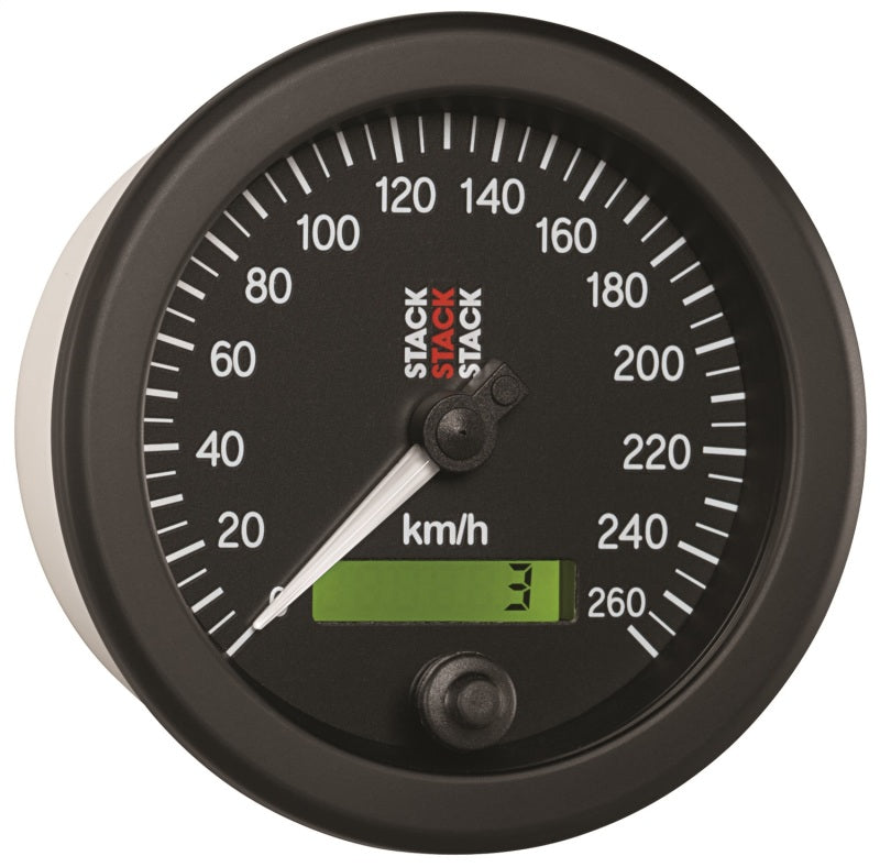 Autometer Stack 88mm 0-260 KM/H Electronic Speedometer - Black - Burkken Auto Parts