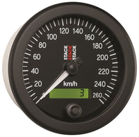 Autometer Stack 88mm 0-260 KM/H Electronic Speedometer - Black - Burkken Auto Parts