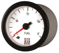 Autometer Stack 52mm 0-280 Ohm Programmable Pro Stepper Motor Fuel Level Gauge - White - Burkken Auto Parts