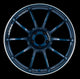 Advan RZII 15x8.0 +35 4-100 Racing Indigo Blue and Ring Wheel - Burkken Auto Parts